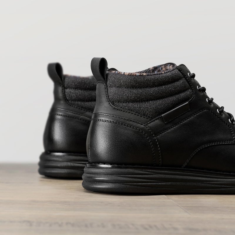 Bruno Marc Men's Mid Top Chukka Sneaker Lace Up Dress Boot,Size 13,All/Black,GRAND-HIGH - Image 4